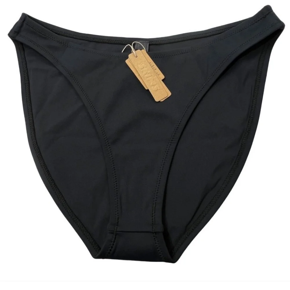 NWT SKIMS Shaping Swim Dipped Bikini Bottom Onyx Black 3X